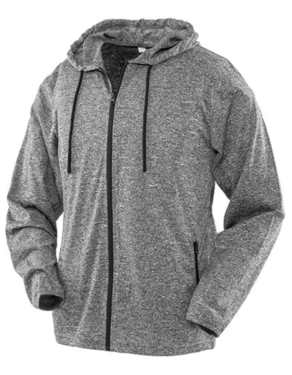Women´s Hooded Tee-Jacket - Marl Grey
