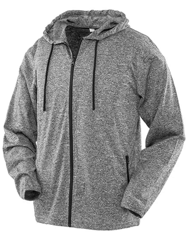 Men´s Hooded Tee-Jacket - Marl Grey