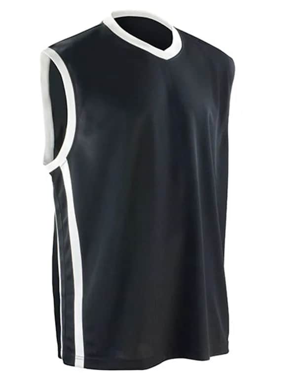Men´s Basketball Quick Dry Top - Black/White