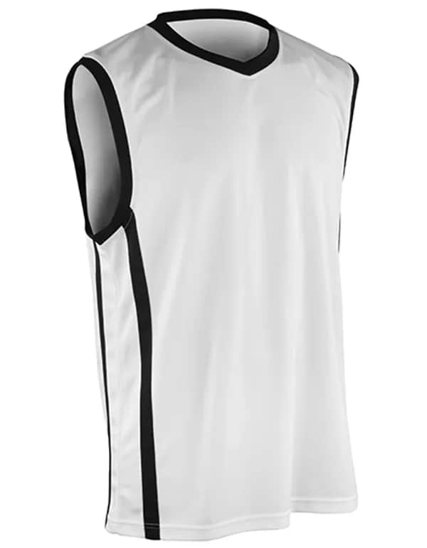 Men´s Basketball Quick Dry Top - White/Black