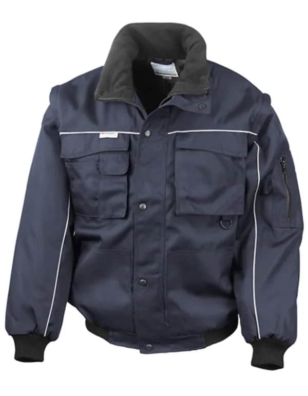 Zip Sleeve Heavy Duty Jacket - Navy/Navy