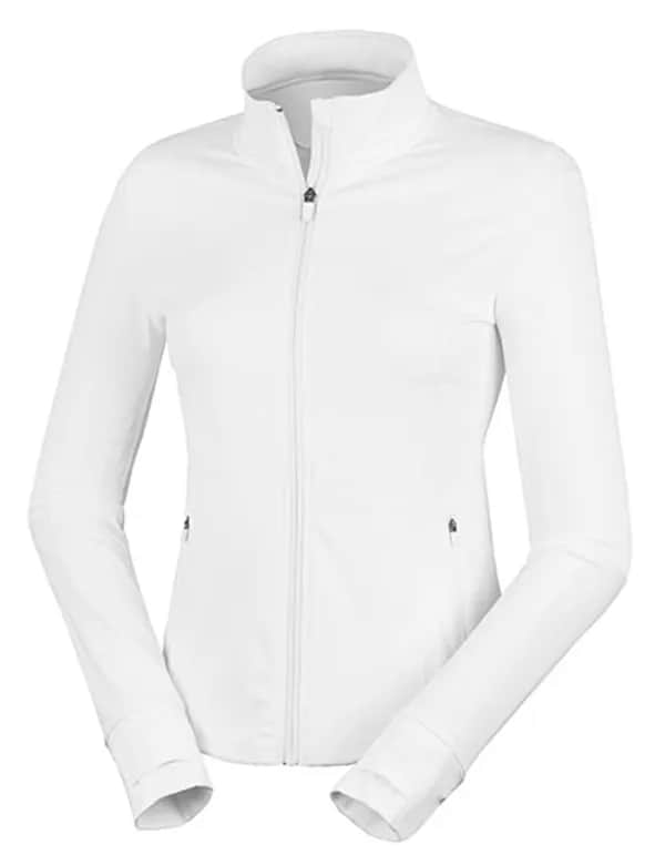 Recycled Womens Fitness Jacket - White