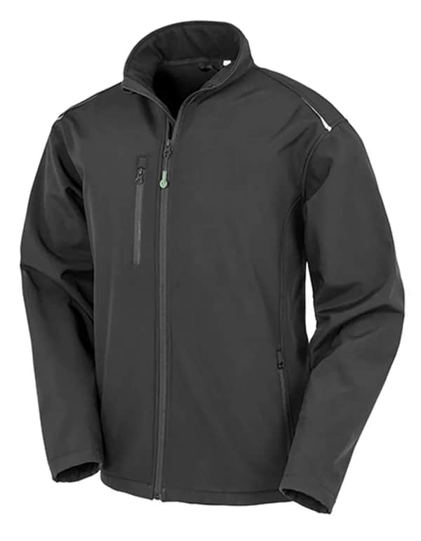Recycled 3-Layer Printable Softshell Jacket - Black