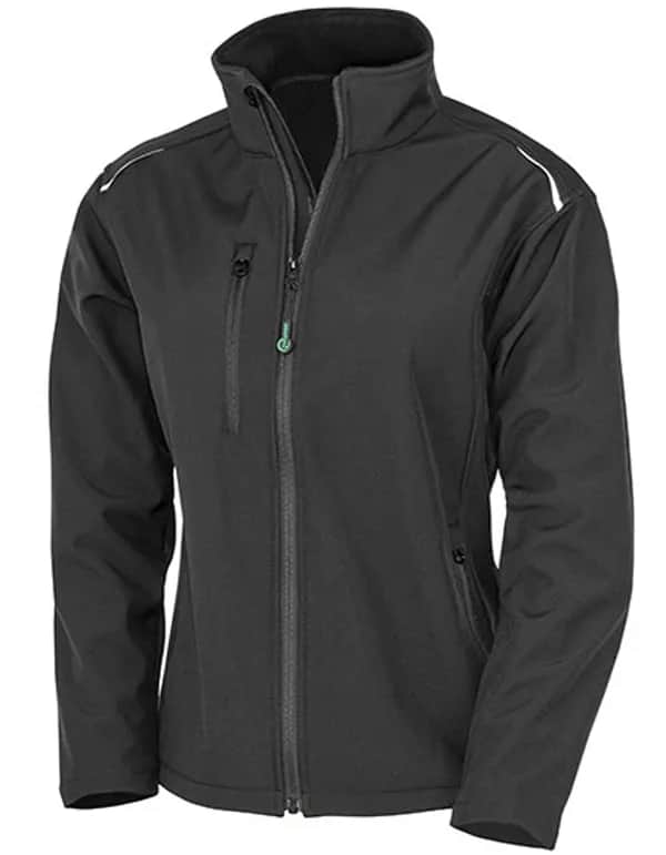 Women´s Recycled 3-Layer Printable Softshell Jacket - Black