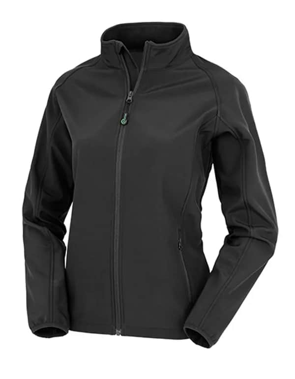 Women´s Recycled 2-Layer Printable Softshell Jacket - Black