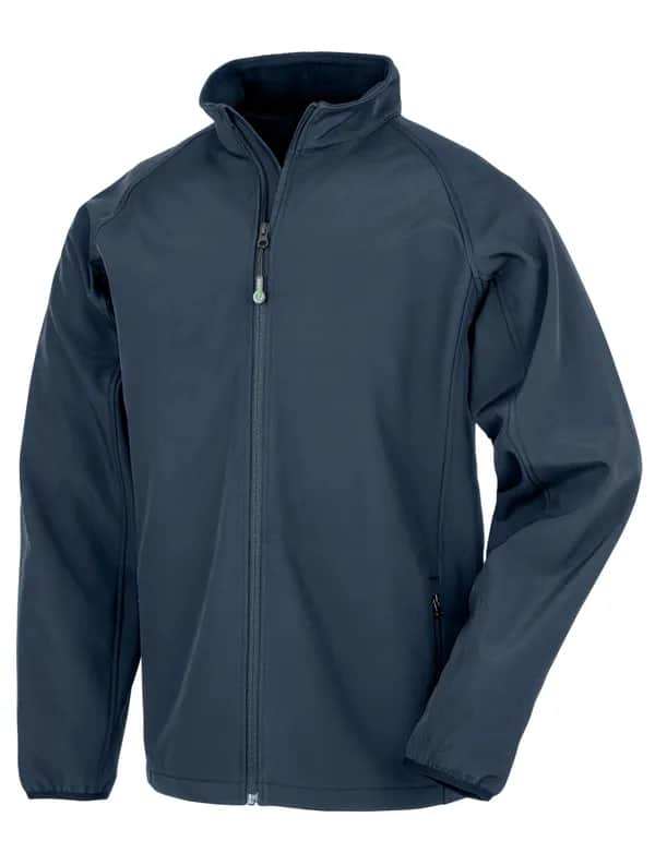 Recycled 2-Layer Printable Junior Softshell Jacket - Navy