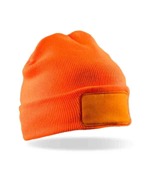 Recycled Thinsulate™ Printers Beanie - Fluorescent Orange