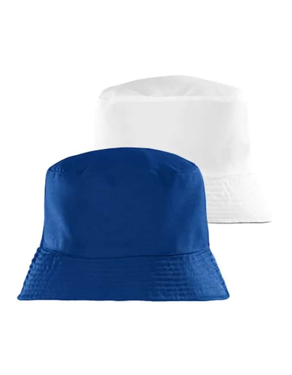 Recycled Reversible Bucket Hat - Royal/White