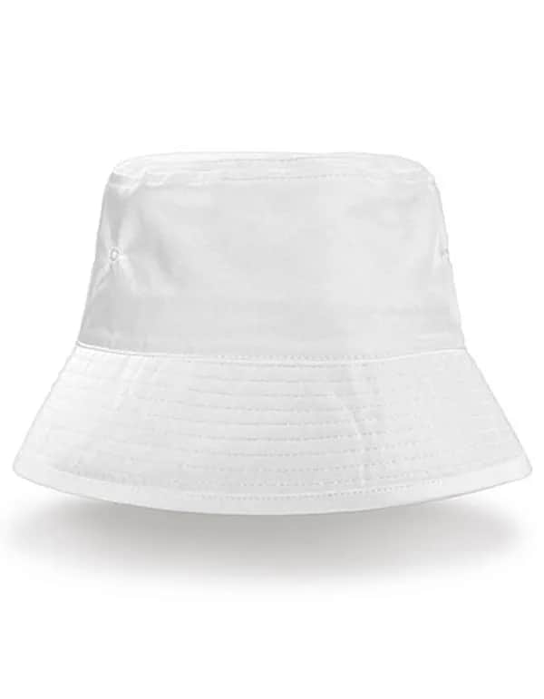 Recycled Bound Edge Bucket Hat - White