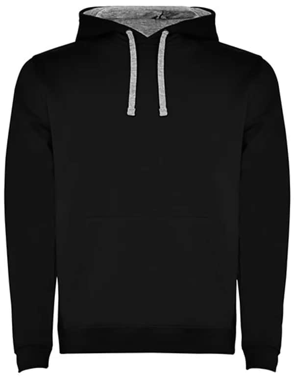 Men´s Urban Hooded Sweatshirt - Black 02/Heather Grey 58
