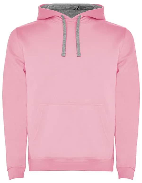 Men´s Urban Hooded Sweatshirt - Light Pink 48/Heather Grey 58