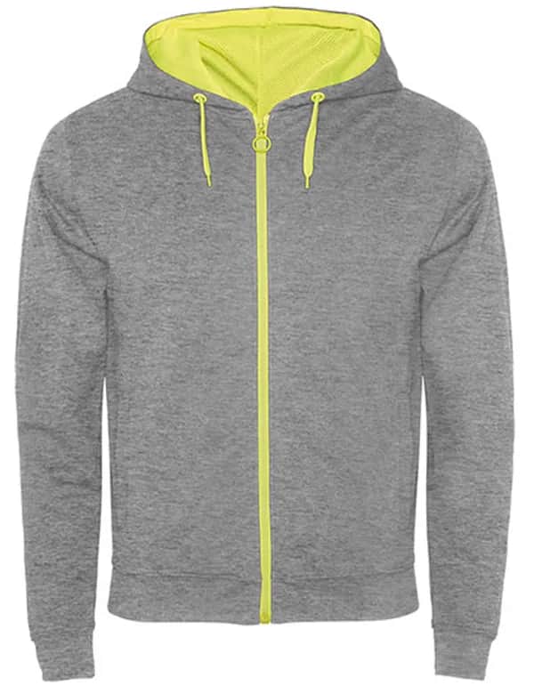 Fuji Sweat-Jacket - Heather Grey 58/Fluor Yellow 221