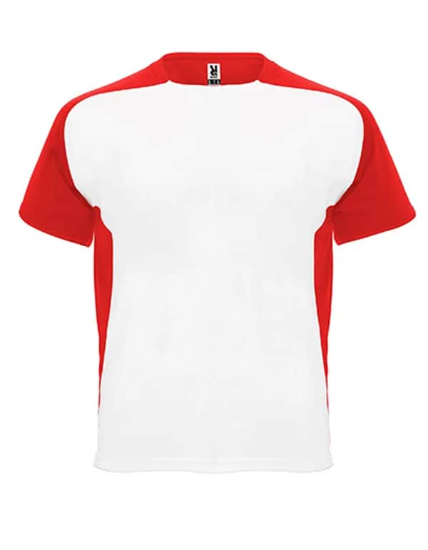 Bugatti T-Shirt - White 01/Red 60