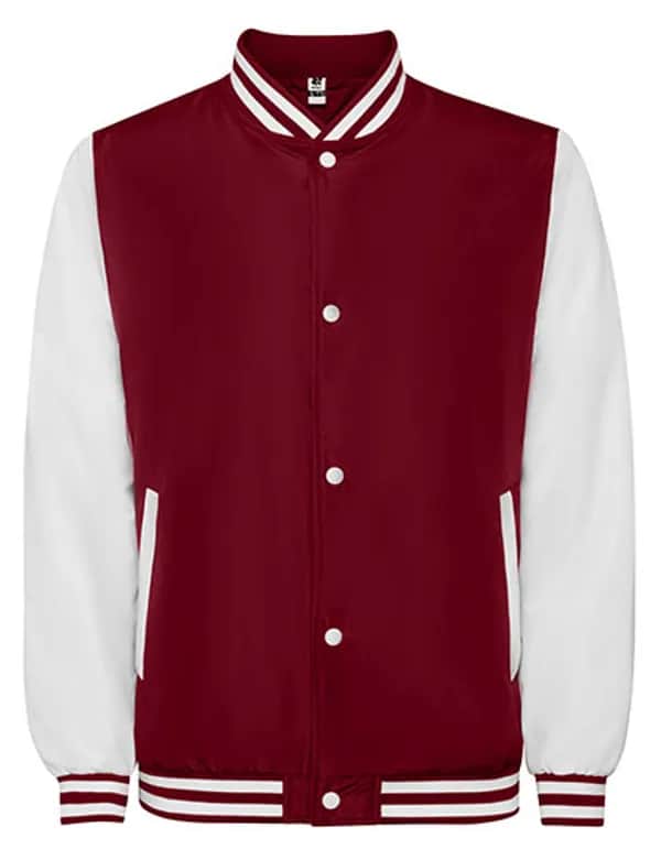 California Varsity Jacket - Garnet Red 57/White 01