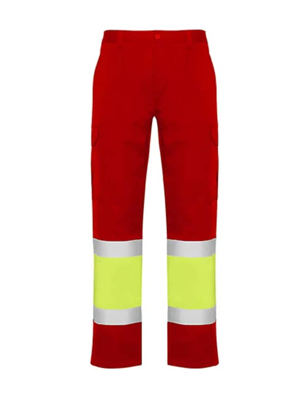 Naos Trousers - Red 60/Fluor Yellow 221