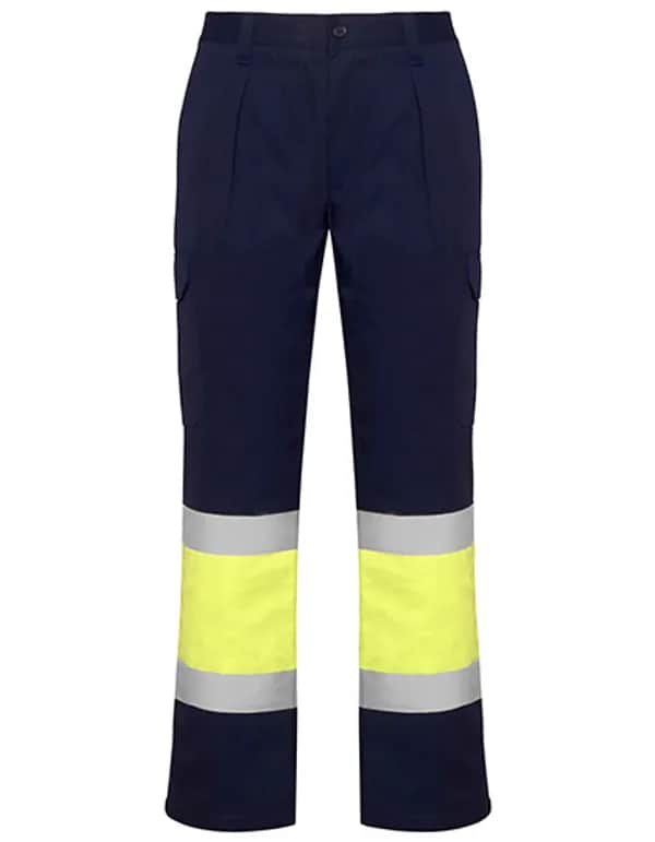 Soan Trousers - Navy Blue 55/Fluor Yellow 221