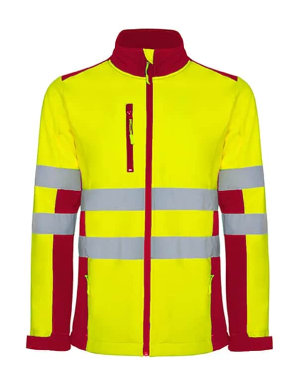 Antares Soft Shell Jacket - Red 60/Fluor Yellow 221