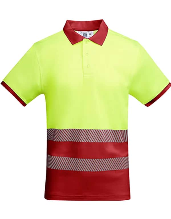 Poloshirt Atrio Shortsleeve - Red 60/Fluor Yellow 221