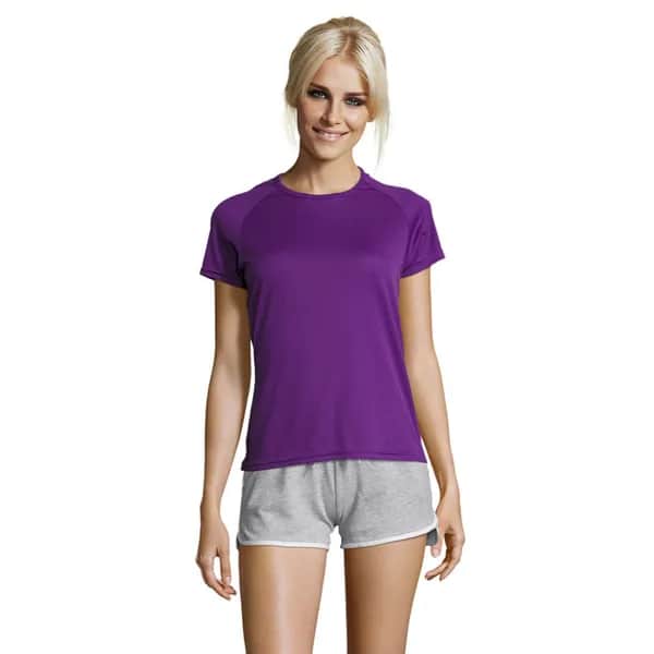 SPORTY DAMENT-SHIRT  140g - SPORTY WOMEN - Dark Purple