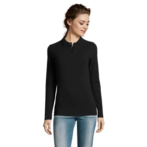 PERFECT LSL WOMEN POLO 180 - PERFECT LSL WOMEN - Schwarz