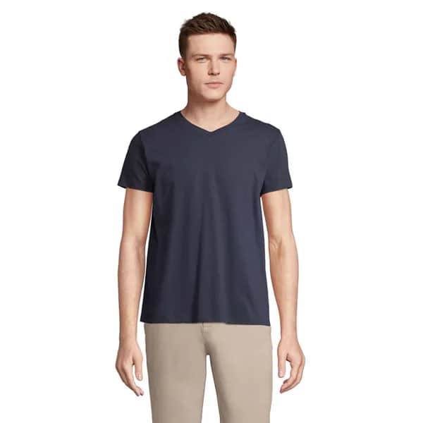 REGENT V  V-NECK T-SHIRT - REGENT V - French Navy