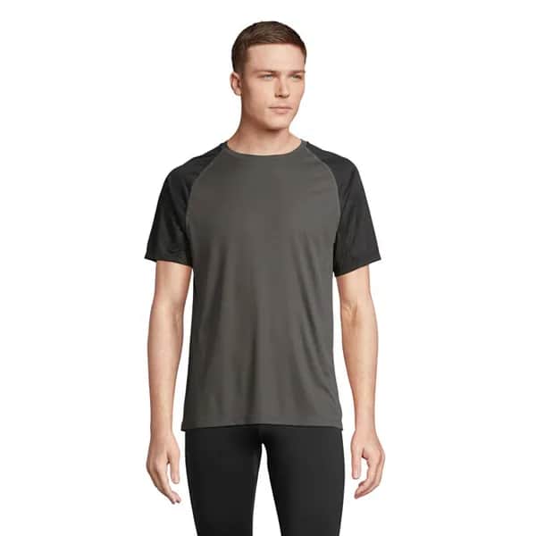 VORTEX RAGLAN T-SHIRT - VORTEX - Black/Charcoal Grey