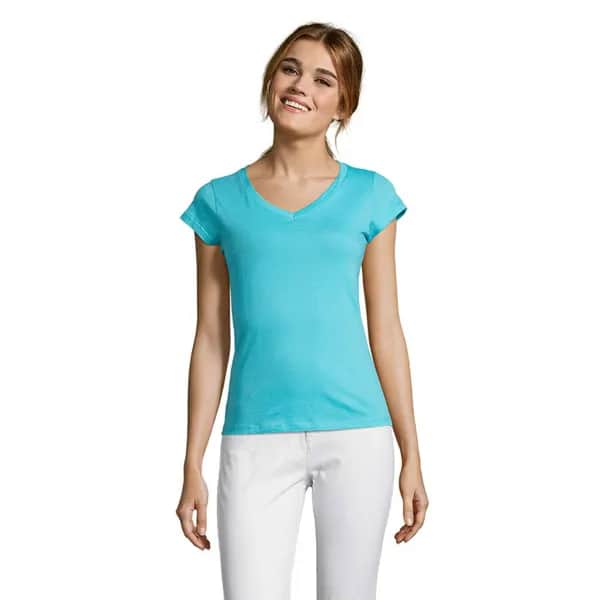 MOON DAMENT-SHIRT 150g - MOON - Atoll-Blau