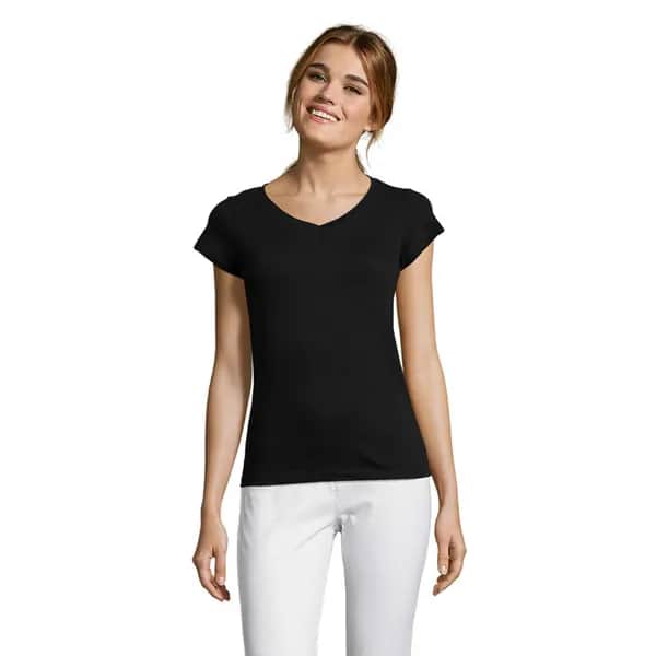 MOON DAMENT-SHIRT 150g - MOON - Deep Black