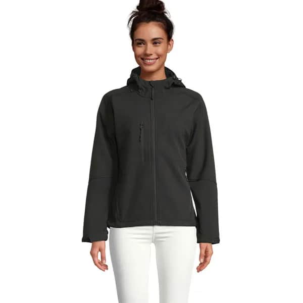 REPLAY DAMEN HOOD SOFTSHELL - REPLAY WOMEN - Schwarz