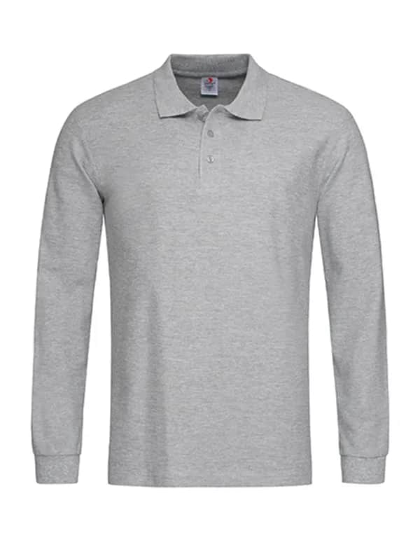 Classic Polo Long Sleeve - Grey Heather