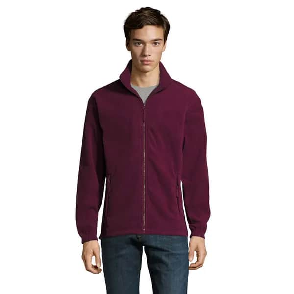NORTH MEN Fleece-Jacke - NORTH - Burgundy