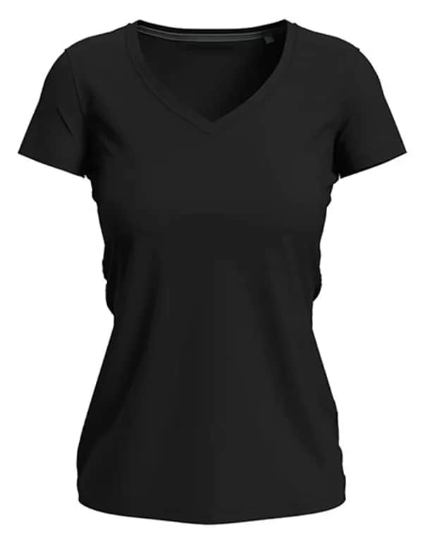 Stretch-T V-Neck Women - Black Opal