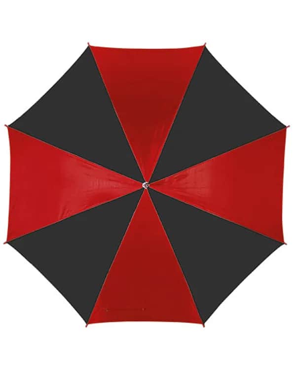 Automatik Stockschirm mit Kunststoffgriff - Black/Red