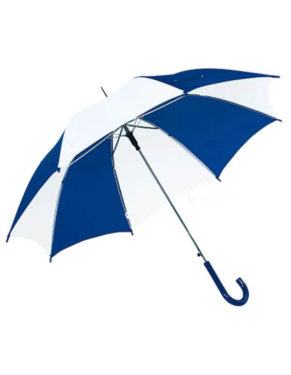 Automatik Stockschirm mit Kunststoffgriff - Blue/White