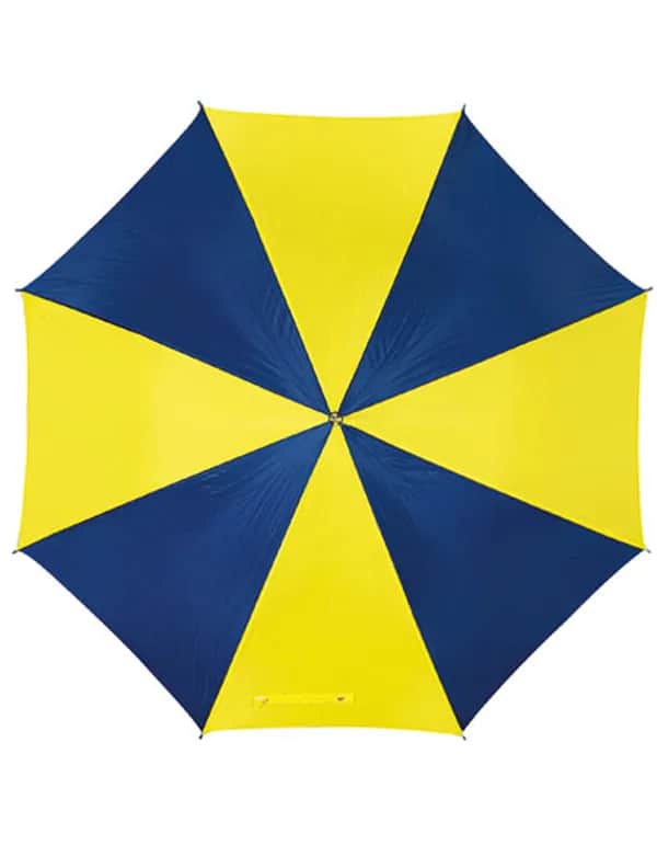 Automatik Stockschirm mit Kunststoffgriff - Blue/Yellow