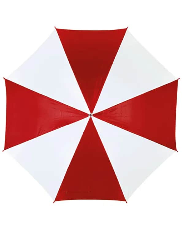 Automatik Stockschirm mit Kunststoffgriff - Red/White