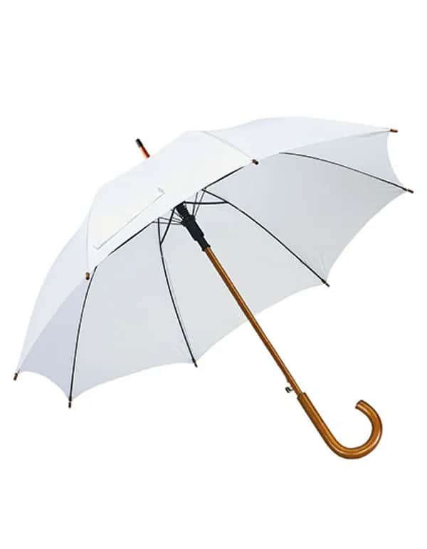 Automatischer Holzstockschirm Tango - White