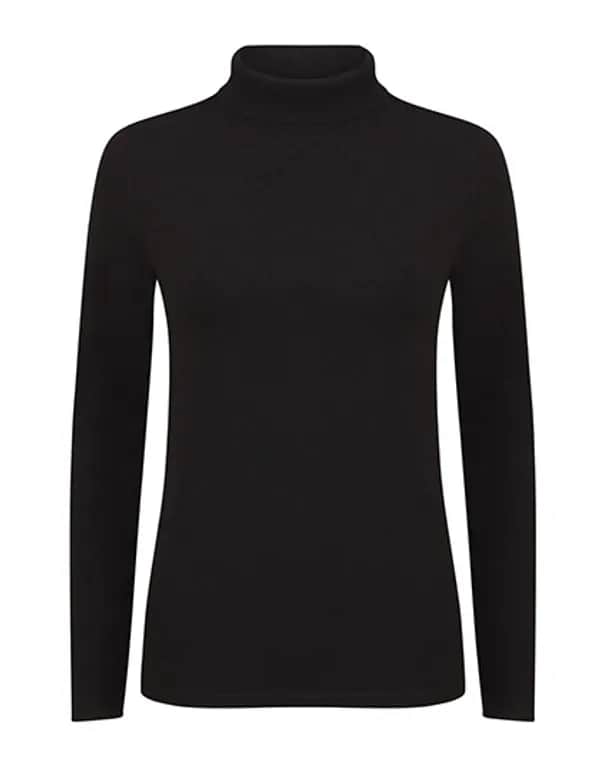Women´s Feel Good Stretch Roll Neck Top - Black