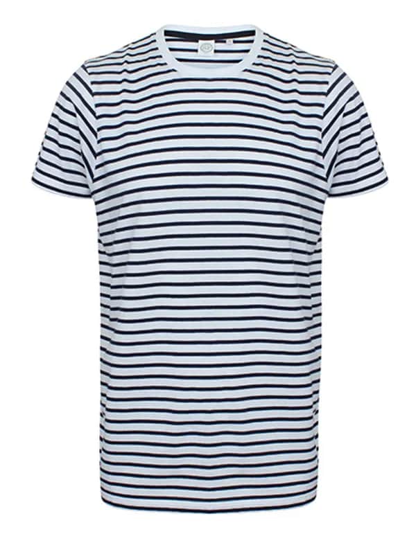 Unisex Striped T - White/Oxford Navy