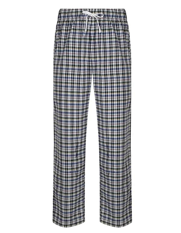 Men´s Tartan Lounge Pants - White-Multi Check