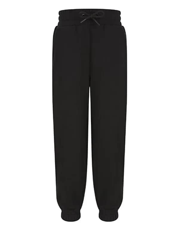 Kids Sustainable Fashion Cuffed Joggers - Black