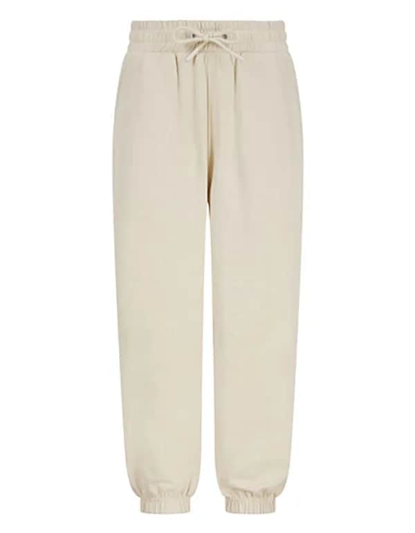 Kids Sustainable Fashion Cuffed Joggers - Light Stone