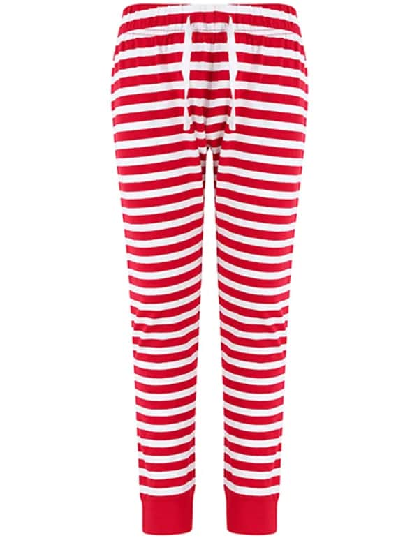 Kids´ Cuffed Lounge Pants - Red/White Stripes