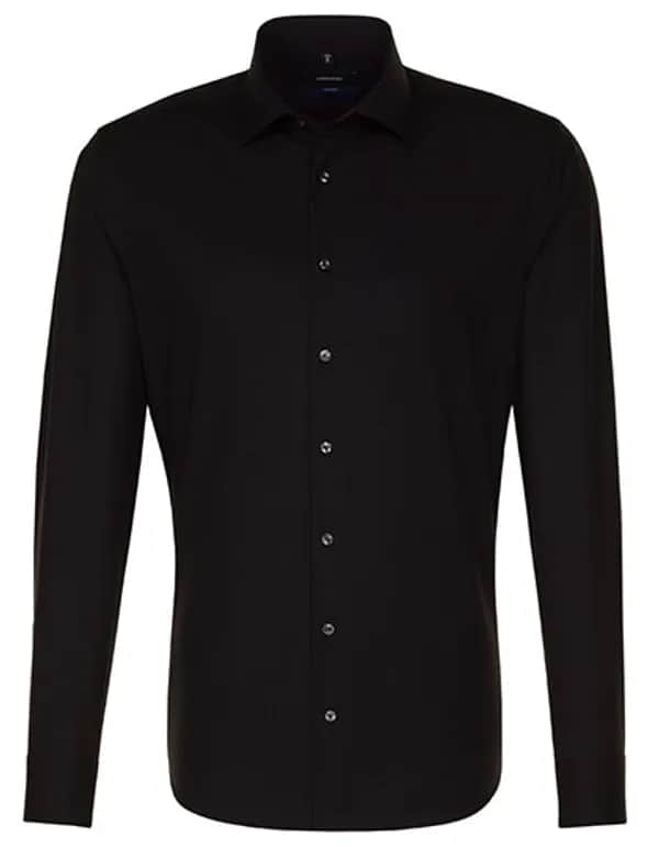 Men´s Shirt Shaped Fit Long Sleeve - Black