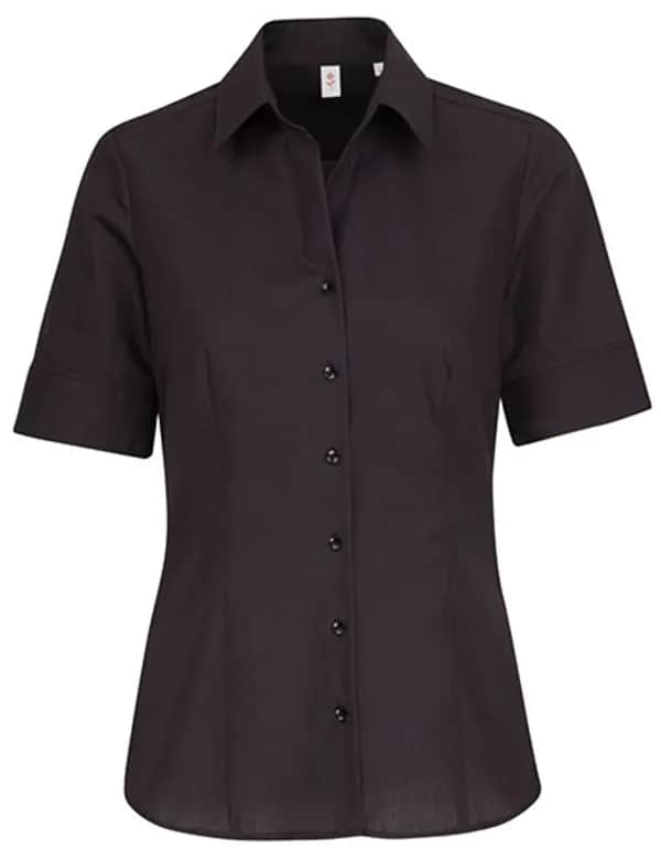 Women´s Blouse Regular Fit Short Sleeve - Black