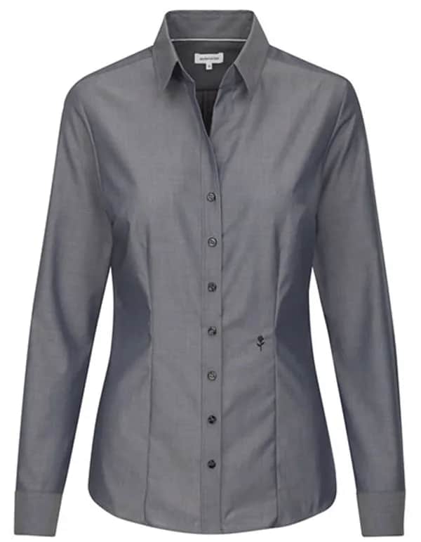 Women´s Blouse Slim Fit Long Sleeve - Anthracite