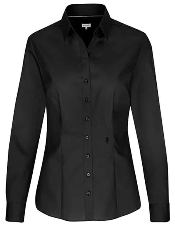 Women´s Blouse Slim Fit Long Sleeve - Black