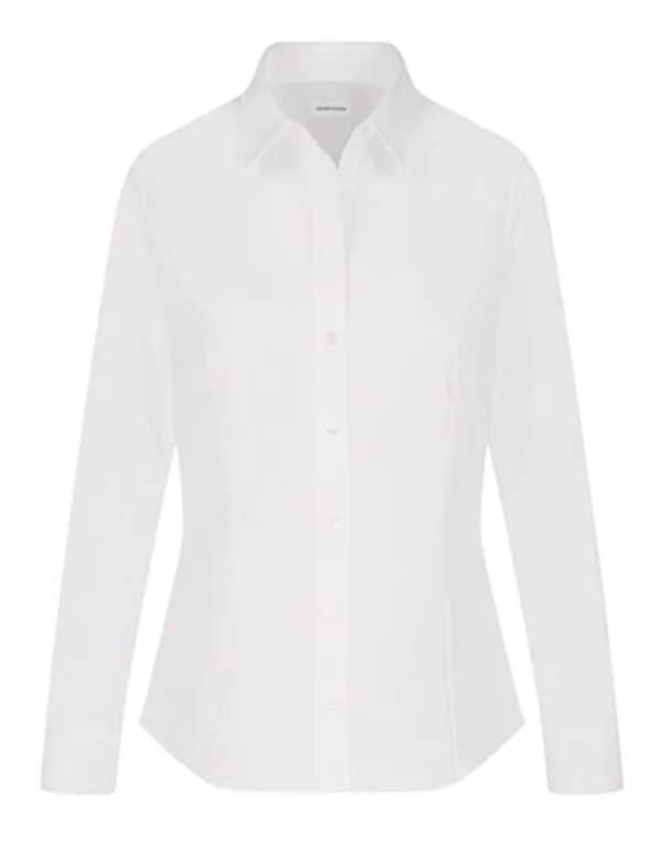 Women´s Blouse Regular Fit Oxford Longsleeve - White