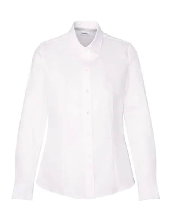 Women´s Blouse Regular Fit Fine Twill Longsleeve - White