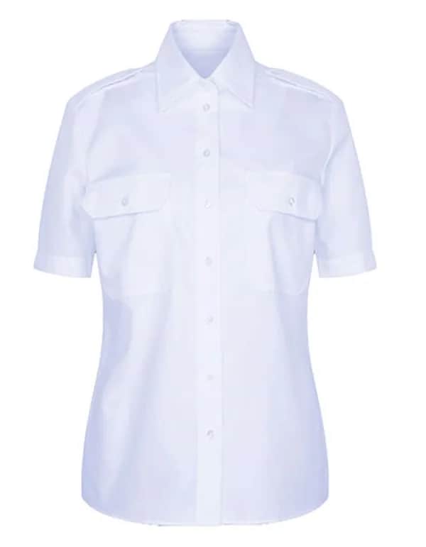 Women´s Pilot Blouse Regular Fit Shortsleeve - Light Blue